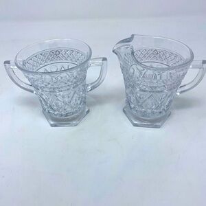 Vintage Sugar Bowl & Creamer Set